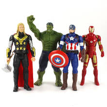 Marvel-bonecos vingadores 30cm, brinquedos, super-heróis, hulk, homem aranha, homem de ferro, capitão américa, figuras de ação, presentes para crianças 2024 - compre barato
