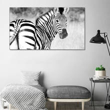 RELIABLI ART Canvas Painting Zebra Posters And Prints Animal Pictures Cuadros Wall Art For Living Room Black White Canvas Art 2024 - buy cheap