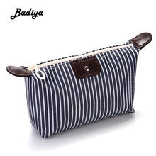Women's Small Fashion Waterproof Storage Bag Ladies Foldable Stripe Clutch Female Korean Handbag Large Capacity Storage Bags 2024 - buy cheap