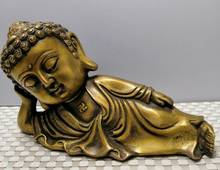 Estátua de buda dormindo de cobre puro antiga da china 2024 - compre barato