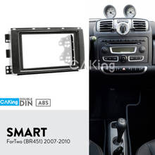 Panel de Radio Fascia de doble Din para coche, Kit de ajuste de tablero, cubierta de adaptador de placa de instalación facial, bisel, para Smart ForTwo (BR451) 2007-2010 2024 - compra barato
