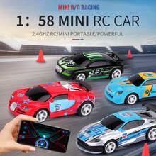 Mini carro de corrida 2.4g controlável por aplicativo, carrinhos de corrida com controle remoto, recarregável, muitos amigos, brinquedos para meninos 2024 - compre barato