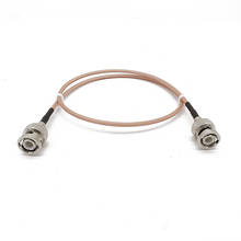 ALLISHOP-Cable Coaxial BNC para cámara CCTV, macho a BNC macho, RG316D, doble escudo, plateado, 10CM-60CM 2024 - compra barato