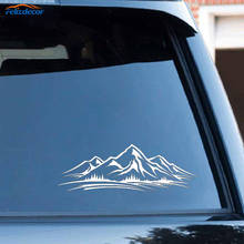 Adesivo de vinil para janela de carro, preto/prata engraçado em montanhas e colisões 2024 - compre barato
