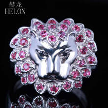HELON-Anillo de Plata de Ley 925 con diamantes negros, anillo de compromiso, boda, fiesta, joyería fina 2024 - compra barato