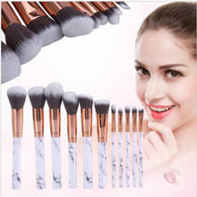 10Pcs/Set Professional Makeup Brushes Marbling Handle Eye Shadow Eyebrow Lip Eye Make Up Brush Comestic Tools Axzy dfdf 2024 - buy cheap