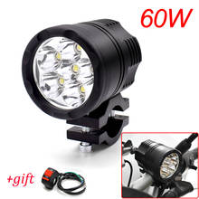 For honda cb190r cb1000r monkey yamaha tmax 500 530 Motorcycle LED Light 9-48V Auxiliary Headlight Driving DRL Fog Lamp 60W 2024 - buy cheap