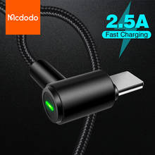 MCDODO 90 Degree LED USB Cable Fast Charging Mobile Phone Charger Data Cord For iPhone 12 11 Pro Max Xs Xr X 8 7 6 6s Plus 5s 5c 2024 - buy cheap