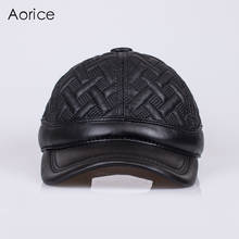 Aorice Genuine Leather Baseball Cap Hat Brand New Men'S Real Skin Leather Adult Adjustable Hats/Caps With 3 Colors HL122 2024 - buy cheap