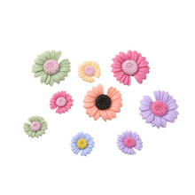 Hottest Daisy Flower Patch Resin Cabochoins Ornament Accessories 10pcs 15mm 25mm Jewelry DIY Buttons Cameo Hair Clips Charm DIY 2024 - buy cheap