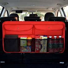 Многофункциональная автомобильная сумка для хранения на спинку сиденья багажника, подвесная сетка, карманный органайзер, аксессуары для салона автомобиля 2024 - купить недорого