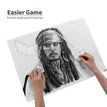 Capitão/johnny depp quebra-cabeça para adultos crianças diy jogos johnny depp penart pendrive esboço retrato celebridade filme 2024 - compre barato