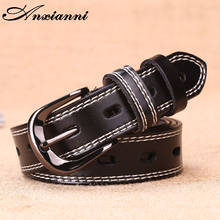 Real Cowskin Leather Fashion Designer Women Belt Strap Belts cow Leather pin Buckle  Alloy  Waist Strap Belts For Jeans 2024 - buy cheap