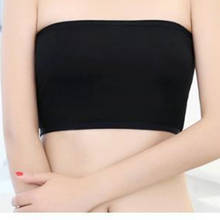 Fashion New Fashion Sexy Bra Tube Tops Underwear Women Black Solid Seamless Bandeau Top Crop Bra Ladies Brand Intimates Clothes 2024 - buy cheap