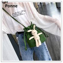 New Women Crossbody Canvas Shoulder Bags Female Eco Cloth Handbag Cute Purse Phone Bags Shopping Panda Bag Cotton Lining Pouch 2024 - buy cheap