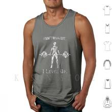 I Don't Work Out , I Level Up. ( F ) Tank Tops Vest 100% Cotton Gym Geek Fitness Bodybuilding Exercise Working Out Dnd 2024 - buy cheap