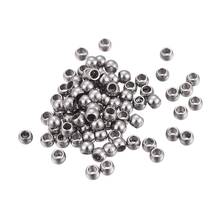 20pcs Rondelle Smooth 304 Stainless Steel Spacer Seamless Loose Beads with 1mm hole for Jewelry Making 2024 - buy cheap