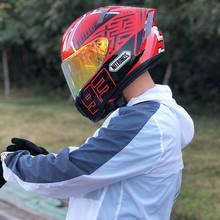 Rosto cheio capacete da motocicleta capacete vermelho equitação motocross corrida capacete ece aprovado chapéu de segurança feminino 2024 - compre barato
