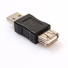 Оптовая продажа, переходник USB 2,0 A папа-мама, переходник USB AM-AF, удлинитель, преобразователь 100 шт./лот 2024 - купить недорого