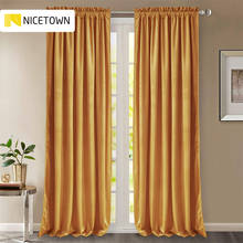 1PC Luxury Blackout Warm Soundproof Drapery Velvet Curtain Sunlight Block Drape for Bedroom House Decoration Living Room 2024 - buy cheap