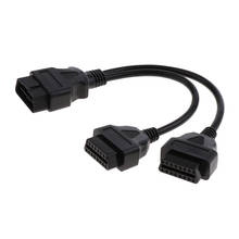 OBD-II Splitter Adapter Extension 16 Pin Cable Male to Dual Female Y Cable 2024 - buy cheap