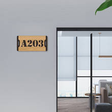 Número de casa de madera de estilo retro, placa de puerta personalizada, para apartamento y Hotel, 3/4 números 2024 - compra barato