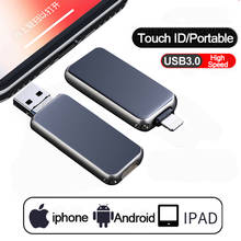 Unidad Flash USB 3 en 1 para iPhone X/iPad/Macbook, Pendrive USB 3,0 de Metal y vidrio, disco U de alta velocidad de 32GB, 64GB, 128GB y 256GB 2024 - compra barato