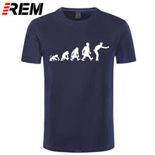 Футболка REM Evolution of Petanque, футболка с коротким рукавом, хлопковая, крутая, забавная, petanque ball, футболки, мужская одежда 2024 - купить недорого