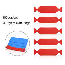 EHDIS 100PCS/50PCS Spare 3 Layers Fabric Cloth Edge for 10cm Carbon Fiber Vinyl Squeegee Scraper Car Wrap Film Window Tint Tool 2024 - buy cheap