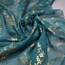 Fashion Cosplay Dress Bronzing Cation 30D Chiffon Fabric Flower Shiny Costume Material DIY Stage 2024 - buy cheap