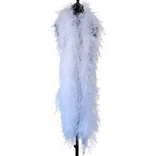 Pena de avestruz boa belas plumas xale tingido colorido para festa de carnaval roupas decorativas acessório 6 ply/1 pçs 2024 - compre barato