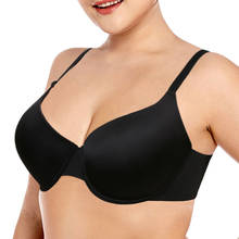 New Pure Black Bras for Women Wire Brassiere Underwear Sexy Bra lingerie 34 36 38 40 42 44 46 48 C D E F G H 2024 - buy cheap
