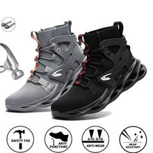 Breathable Men's Safety Shoes Boots With Steel Toe Cap Casual Men's Boots Work Indestructible Shoes Puncture-Proof Work Sneakers 2024 - buy cheap