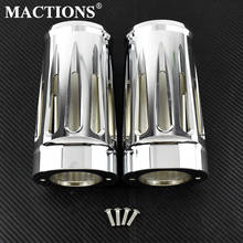 Mactions Chrome Front Fork Boot Slider Covers For Harley Touring Electra Glide Street Glide FLHX Road King FLHR 1980-2013 14-16 2024 - buy cheap
