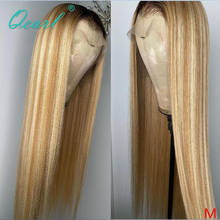 Women Human Hair Wigs 13x6 Straight Lace Front Wig Honey Blonde Blend Color White Frontal Wigs Remy Hair Preplucked 150% Qearl 2024 - buy cheap
