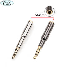Yuxi metal 3.5mm macho para 3.5mm fêmea adaptador de áudio estéreo plug conversor fone ouvido jack para fone ouvido 2024 - compre barato