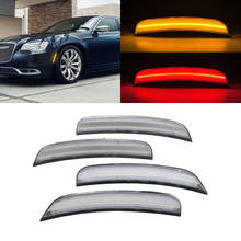 Luces LED de señalización lateral para Chrysler, lámpara de señal de giro de lente ahumada/clara, 4 piezas, 300, 2015, 2016, 2017, 2018, 2019 2024 - compra barato