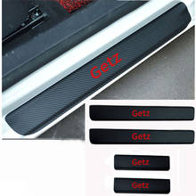 4PCS carbon fiber vinyl sticker Car Door Sill Scuff Plate for Hyundai Getz Parts Accessories 2024 - buy cheap