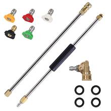 Pressure Washer Extension Spray Wand with 5 Spray Nozzle Tips 1 Pivoting Coupler, 4000 PSI Power Washer Cleaner Accessories Set 2024 - buy cheap