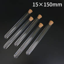 50pcs/Pack 15x150mm ( 5.9*59 in ) Plastic Test Tube With Cork Round Bottom Like Wedding Favor Tea Package 2024 - buy cheap