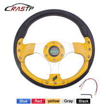 RASTP-Free Shipping 13 Inch PU Auto Racing Steering Wheels Drifting Sport Steering Wheel 6 Blots RS-STW018-TP 2024 - buy cheap