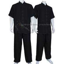 Summer Tai chi Uniform Martial arts Kung fu Suit Wing Chun Wushu Jacket and Pants Soft Cotton Blends 2024 - buy cheap