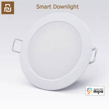 Zhirui-lâmpada inteligente embutida, wi-fi, funciona com controle remoto por aplicativo mihome, luz branca e quente, luz de mudança inteligente para casa inteligente 2024 - compre barato