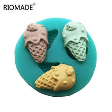 Mini molde de silicona para conos de helado, herramientas de decoración de pasteles, Fondant, pudín, gelatina, postre, Chocolate, molde para hornear F0527XG 2024 - compra barato