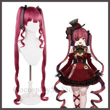 VTuber Houshou Marine Wig Gothic Hololive Girls Youtuber Cosplay Long Curly Ponytails Hair Free Wig Cap 2024 - buy cheap