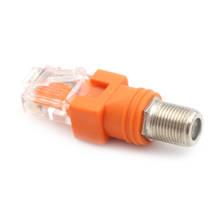 Conector coaxial de barril rj45, adaptador de acoplador de barril tipo f fêmea para rf macho, 1 peça 2024 - compre barato