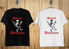 Social Distortion Skeleton Hard Punk Rock Men'S T-Shirt Black White S-5Xl Oversized Tee Shirt 2024 - buy cheap