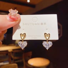 2020 New Fashion Women's Earrings Delicate Sweet Cute Heart Earrings For Women Party Jewelry Gifts Wholesale 2024 - buy cheap