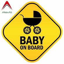 Aliauto Caution Mark Baby on Board Automobile Styling Reflective Sunscreen PVC Decal for Motorcycle Peugeot Skoda Volvo,7cm*7cm 2024 - buy cheap