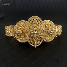 Cinturones de cintura clásicos del Cáucaso para mujer europea, cinturones de cadena de vestido, joyería de boda, Color dorado y plateado, cinturón de caftán de Metal 2024 - compra barato
